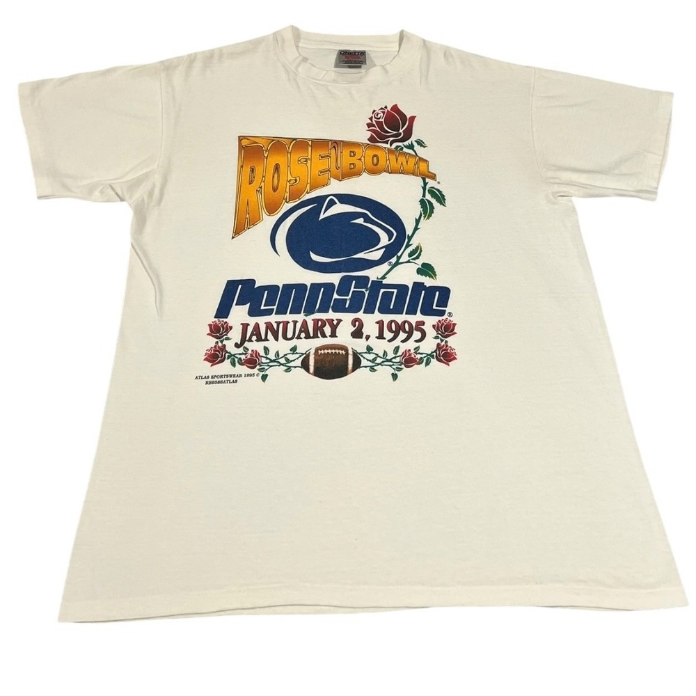 Vintage 1995 Rose Bowl Penn State‎ Nittany Lions Oneita T-Shirt Men's XL